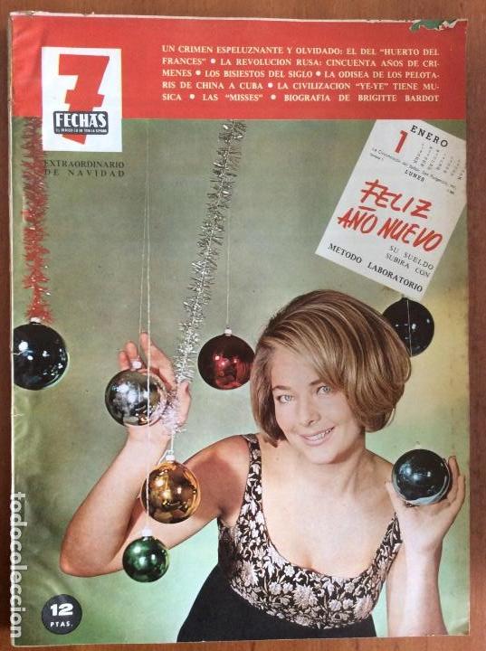 Coleccionismo de Revistas y Peri&oacute;dicos: REVISTA 7 FECHAS. EL PERI&Oacute;DICO DE TODA LA SEMANA. SUPLEMENTO DE NAVIDAD. DICIEMBRE 1967