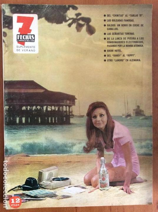 Coleccionismo de Revistas y Peri&oacute;dicos: REVISTA 7 FECHAS. EL PERI&Oacute;DICO DE TODA LA SEMANA. SUPLEMENTO DE VERANO. JULIO 1970