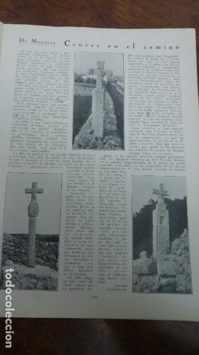 Collezionismo di Riviste e Giornali: CRUCES MENORCA FALLECIMIENTO DOCTOR JAIME FERRAN MONUMENTO REINA MARIA CRISTINA REVISTA A&Ntilde;O 1931