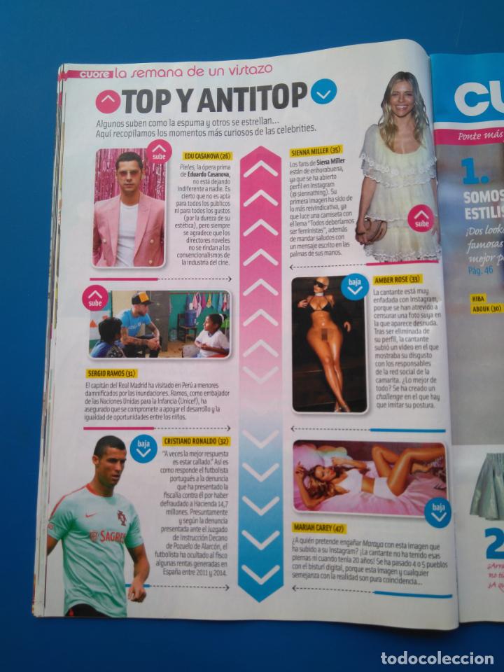 Coleccionismo de Revistas y Peri&oacute;dicos: CRISTIANO RONALDO (CR7), SERGIO RAMOS, MARIAH CAREY, SIENNA MILLER - RECORTE CUORE 581