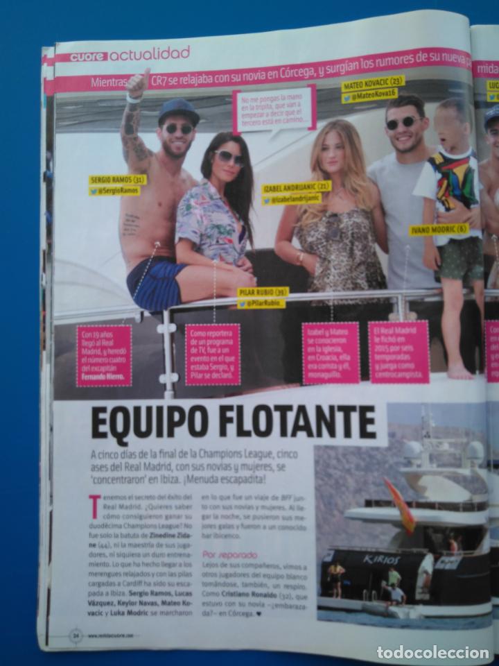 Coleccionismo de Revistas y Peri&oacute;dicos: REAL MADRID SERGIO RAMOS,PILAR RUBIO,KOVACIC, LUCAS VAZQUEZ, MODRIC, KEYLOR NAVAS- RECORTE CUORE 579
