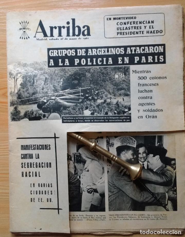 Coleccionismo de Revistas y Peri&oacute;dicos: DIARIO ARRIBA 27-05-1961-DIEGO PUERTA,FOTO PAGINA COMPLETA-PUBLIC PELICULAS SANGRE EN PRIMERA PAGINA