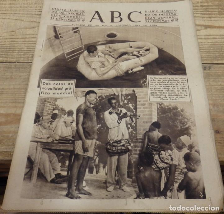 Coleccionismo de Revistas y Peri&oacute;dicos: ABC DE SEVILLA, 30 DE JULIO DE 1943,WWII, DOS HERMANAS, ETC...,18  PAGINAS