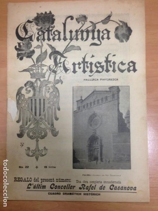 Collectionnisme de Revues et Journaux: REVISTA MODERNISTA CATALUNYA ARTISTICA CON DOBLE PORTADA N&ordm;22 A&Ntilde;O 1900 ILUSTRADA POR GRANDES AUTORES