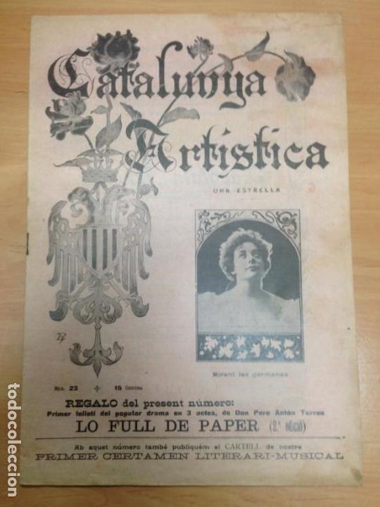 Collectionnisme de Revues et Journaux: REVISTA MODERNISTA CATALUNYA ARTISTICA CON DOBLE PORTADA N&ordm;23 A&Ntilde;O 1900 ILUSTRADA POR GRANDES AUTORES