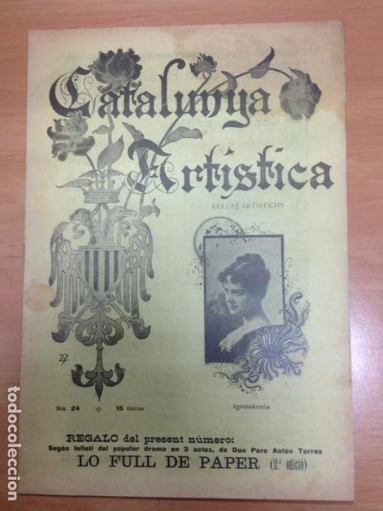 Collectionnisme de Revues et Journaux: REVISTA MODERNISTA CATALUNYA ARTISTICA CON DOBLE PORTADA N&ordm;24 A&Ntilde;O 1900 ILUSTRADA POR GRANDES AUTORES