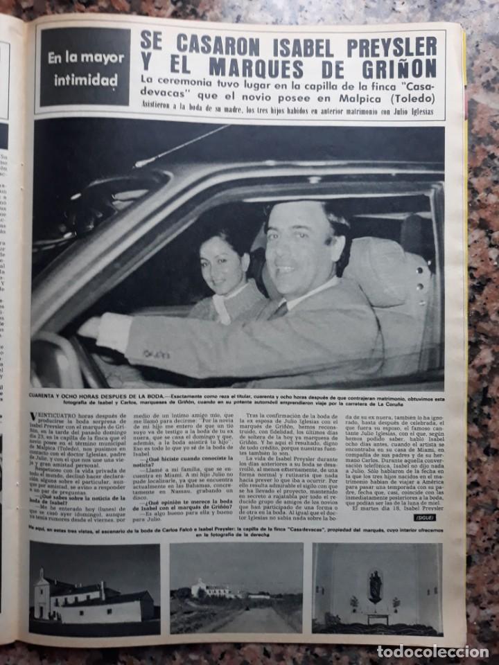 Coleccionismo de Revistas y Peri&oacute;dicos: ISABEL PREYSLER BODA CON EL MARQUES DE GRI&Ntilde;ON JULIO IGLESIAS