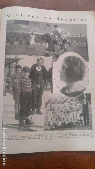 Collection Magazines and Newspapers: MADRID-ESPA&Ntilde;OL PARTIDO FUTBOL EQUIPO BASE-BALL DEL U.E.DE SANS GANADOR C.A.D.C.I LA MOLINA 1933