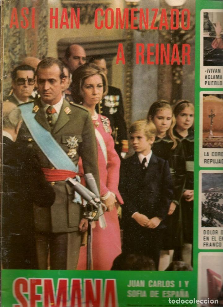 Coleccionismo de Revistas y Peri&oacute;dicos: REVISTA SEMANA. N&ordm; 1868. ENTIERRO DE FRANCO. 6 DICIEMBRE 1975. (ST/MG/B)