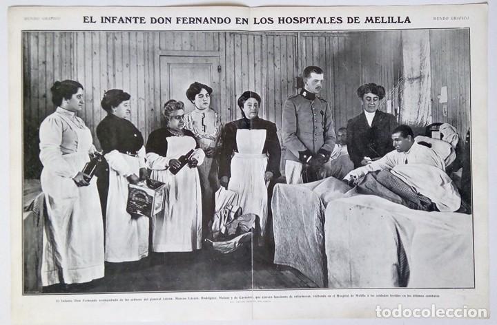 Collection Magazines and Newspapers: 1912 HOJAS REVISTA GUERRA RIF MELILLA HOSPITAL INFANTE FERNANDO BAVIERA MUJERES GENERALES ENFERMERAS