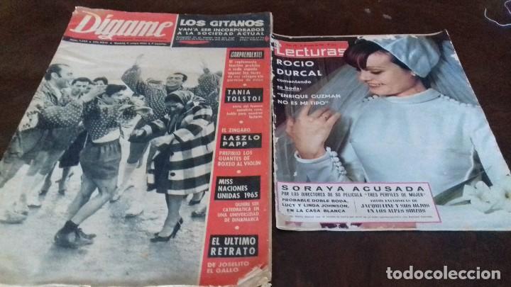 Collection Magazines and Newspapers: LOTE DE 2 ANTIGUAS REVISTAS. DIGAME, NUM.1323 DE MAYO 1965 Y LECTURAS NUM. 719 DE ENERO 1966