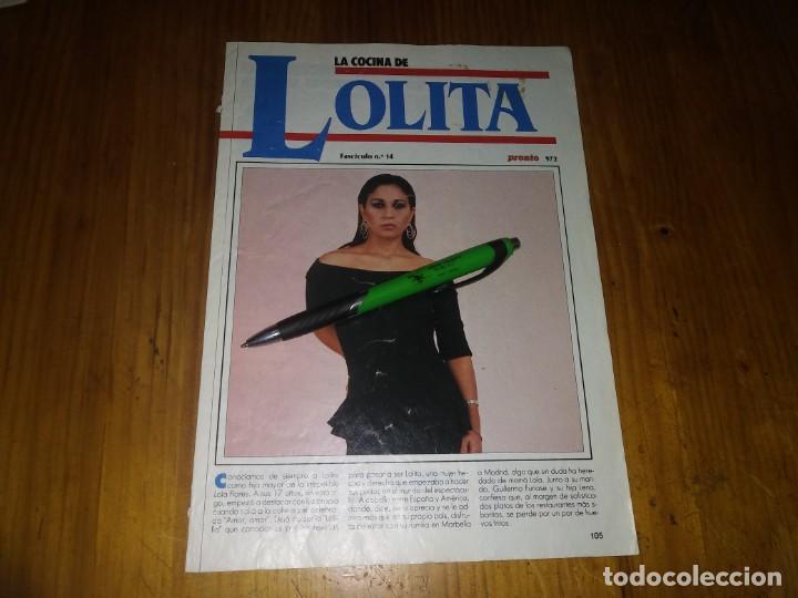 Coleccionismo de Revistas y Peri&oacute;dicos: Fasciculo revista PRONTO recetas de los FAMOSOS la cocina de LOLITA N&deg; 14
