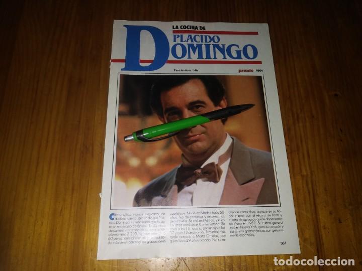 Coleccionismo de Revistas y Peri&oacute;dicos: Fasciculo revista PRONTO recetas de los FAMOSOS la cocina de PLACIDO DOMINGO N&deg; 46