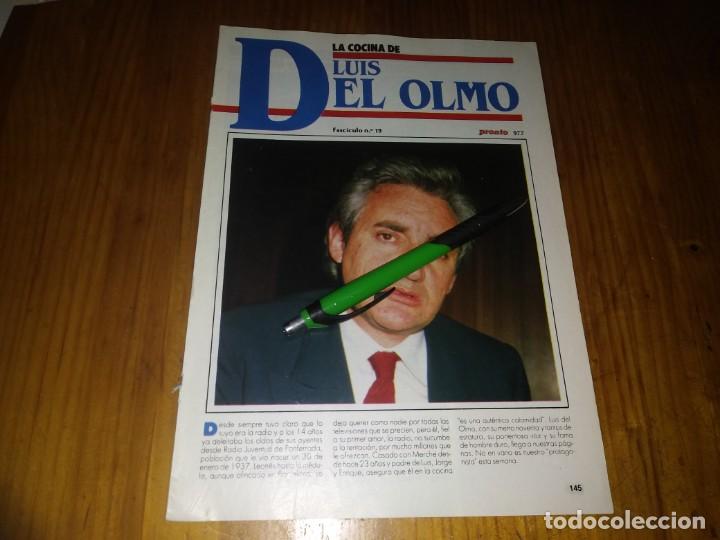 Coleccionismo de Revistas y Peri&oacute;dicos: Fasciculo revista PRONTO recetas de los FAMOSOS la cocina de LUIS DEL OLMO N&deg; 19