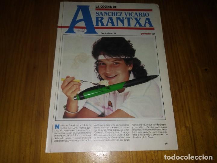 Coleccionismo de Revistas y Peri&oacute;dicos: Fasciculo revista PRONTO recetas de los FAMOSOS la cocina SANCHEZ VICARIO ARANTXA N&deg; 31