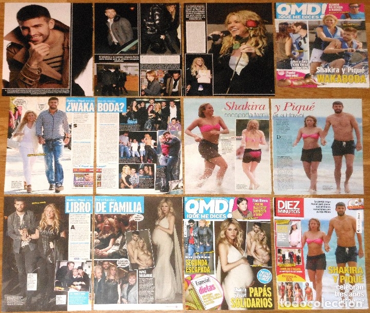 Collection Magazines and Newspapers: SHAKIRA lote prensa clippings sexy photos magazine articles pique latina singer