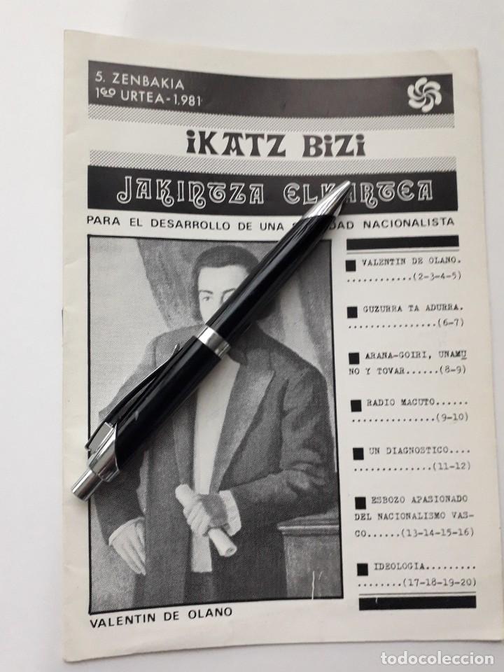 Coleccionismo de Revistas y Peri&oacute;dicos: IKATZ BIZI N&ordm; 5 1981.VALENTIN DE OLANO.SABINO ARANA,UNAMUNO Y TOVAR,HISTORIA DEL NACIONALISMO VASCO
