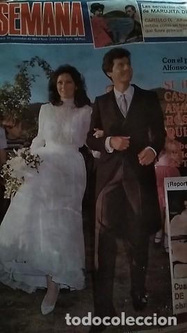 Coleccionismo de Revistas y Peri&oacute;dicos: REVISTA SEMANA 2274 17 septiembre de 1983 BODA ANA ROSA QUINTANA