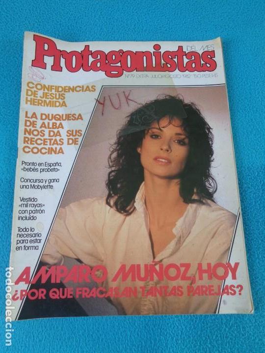 Coleccionismo de Revistas y Peri&oacute;dicos: AMPARO MU&Ntilde;OZ - BRIGITTE NIELSEN - ROMY SCHNEIDER en la revista PROTAGONISTAS 1982
