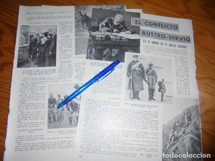 Coleccionismo de Revistas y Peri&oacute;dicos: RECORTE PRENSA : EL CONFLICTO AUSTRO-SERVIO, UMBRAL DE LA GUERRA EUROPEA. ABC, 1914 ( FACSIMIL)