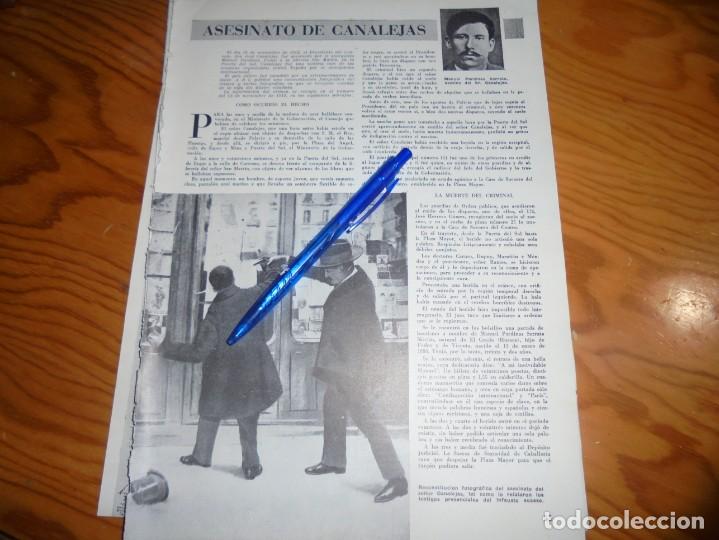 Coleccionismo de Revistas y Peri&oacute;dicos: RECORTE PRENSA : ASESINATO DE CANALEJAS. ABC, 1912 ( FACSIMIL)