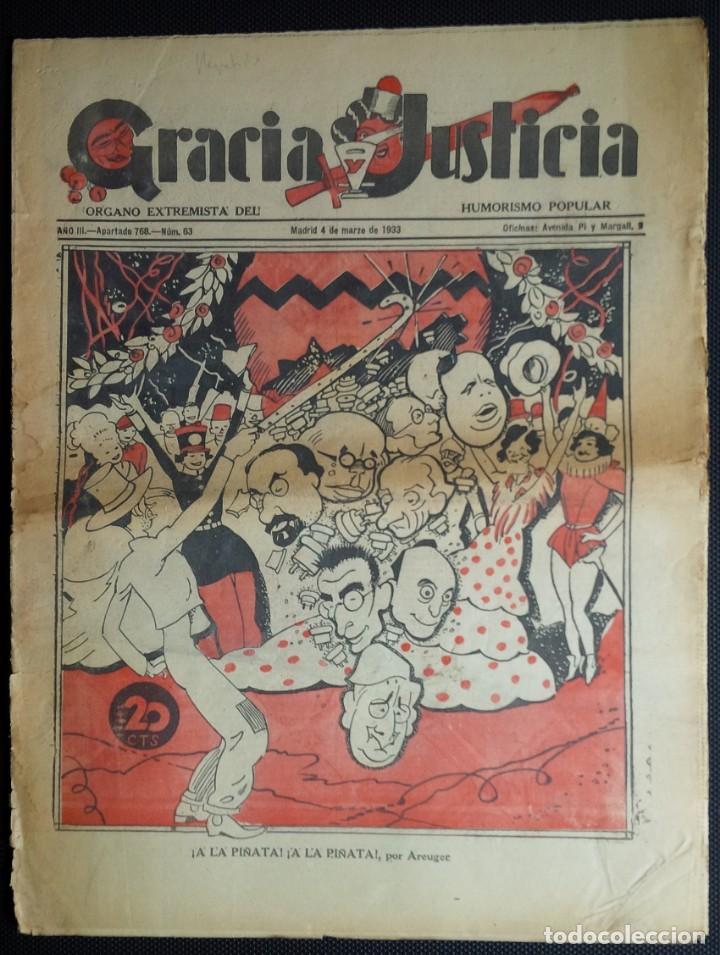 Coleccionismo de Revistas y Peri&oacute;dicos: Gracia y Justicia. N&ordm; 63. 4 de marzo de 1933