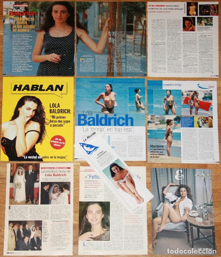 Sammeln von Zeitschriften und Zeitungen: LOLA BALDRICH lote de prensa 1990s fotos sexy desnuda Medico de Familia Objetivo Birmania