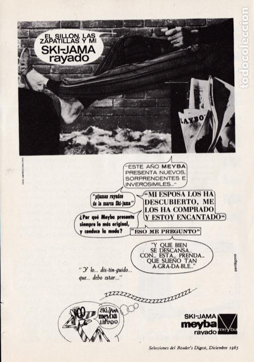 Coleccionismo de Revistas y Peri&oacute;dicos: Publicidad ski-jama MEYBA  - 1965