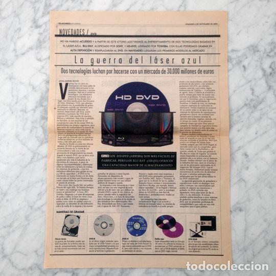 Coleccionismo de Revistas y Peri&oacute;dicos: RECORTE - ARTICULO DE PRENSA - LA GUERRA DEL LASER AZUL - HD DVD BLU RAY - 2005
