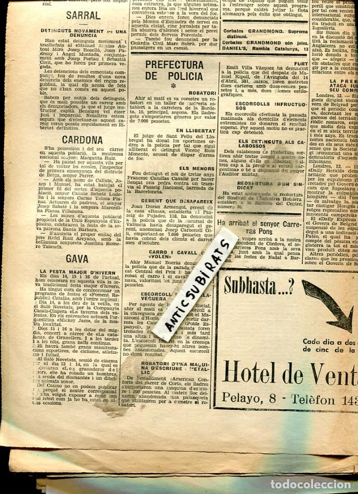 Coleccionismo de Revistas y Peri&oacute;dicos: DIARI ANY 1934 SARRAL CARDONA GAVA BOXEO ANGEL ARTERO CARLEXFLIX REGIM TRANSITORI DE CATALUNYA