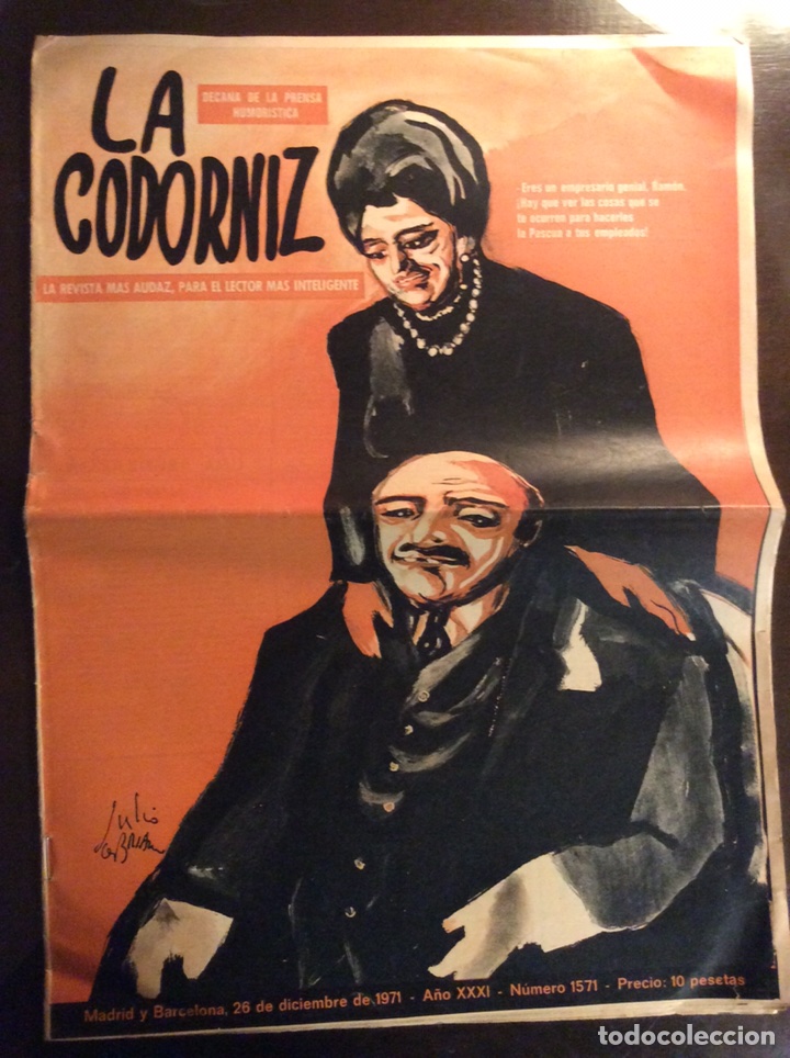 Coleccionismo de Revistas y Peri&oacute;dicos: LA CODORNIZ 1571. 26 DE DICIEMBRE DE 1971.