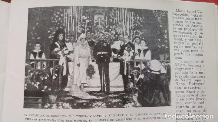 Collection Magazines and Newspapers: BODA M&ordm; TERESA VILLATE Y VAILLANT CAPITAN MANUEL GUTIERREZ MATURANA MARQUES MEDINA CONDESA 1921