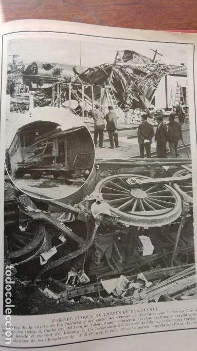 Colecionismo de Revistas e Jornais: CHOQUE TRENES VILLAVERDE EXPRESO ANDALUCIA TREN DE TOLEDO MANUEL MONTERO MAQUINISTA 3 HOJAS A&Ntilde;O 1921