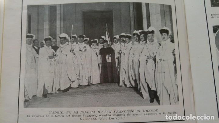 Colecionismo de Revistas e Jornais: CAPITULO ORDEN SANTO SEPULCRO MADRID ORDENAR CABALLERO A EMILIO GAMIR HOJA A&Ntilde;O 1921