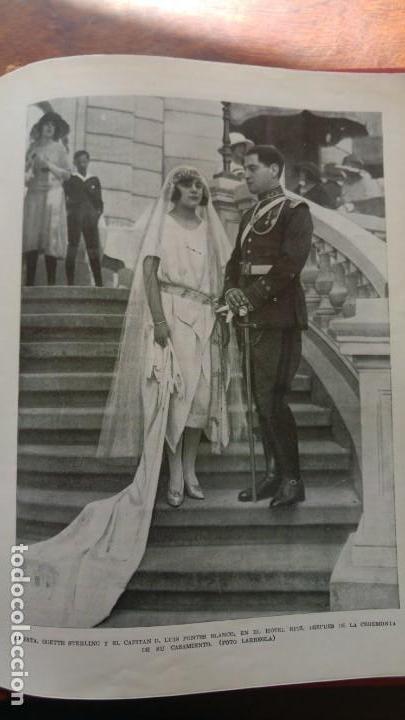 Collection Magazines and Newspapers: BODA ODETTE STERLING Y CAPITAN LUIS FONTES BLANCO EN HOTEL RITZ HOJA A&Ntilde;O 1921