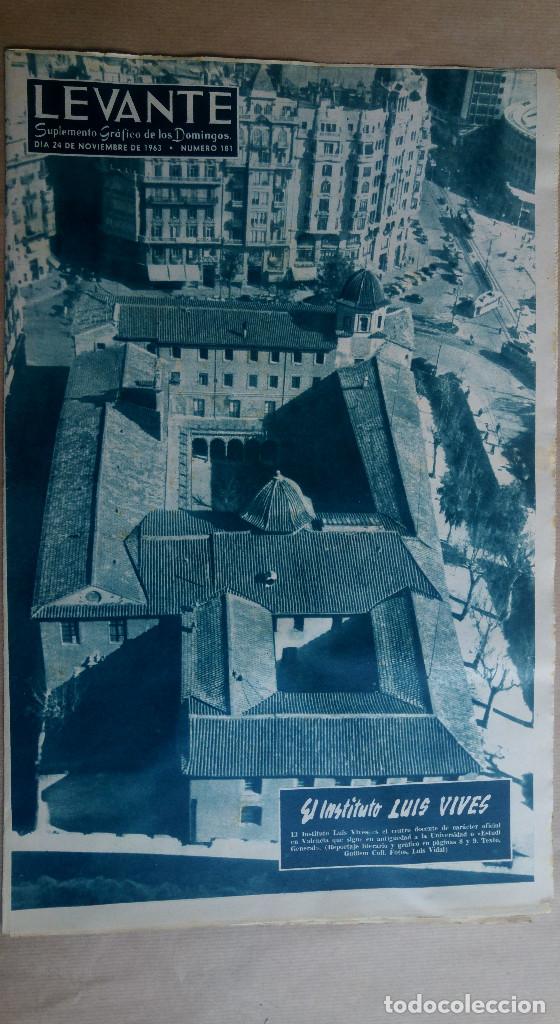 Coleccionismo de Revistas y Peri&oacute;dicos: LEVANTE SUPLEMENTO 1963 VALENCIA INSTITUTO LUIS VIVES, TALLER ESCUELA RAMON CONTRERAS,