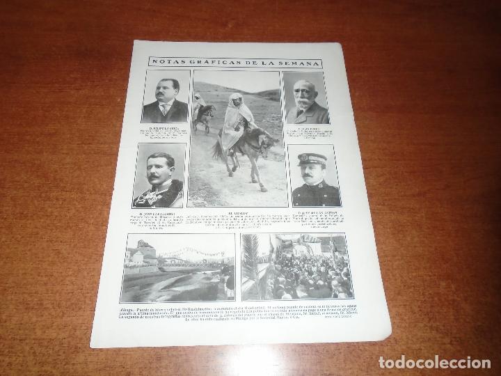Colecionismo de Revistas e Jornais: RETAL 1909 M&Aacute;LAGA. BANCO DE ESPA&Ntilde;A. CONDE DE SAGASTA. P&Iacute;O GARCIA ESCUDERO. MILL&Aacute;N ASTRAY. CAVALCANTI