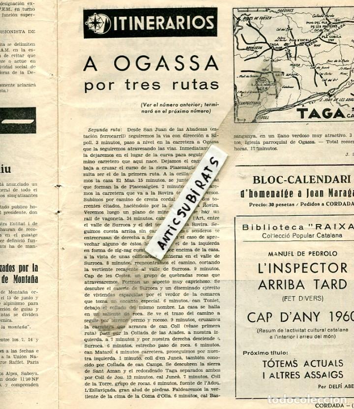 Coleccionismo de Revistas y Peri&oacute;dicos: REVISTA 1960 OGASSA ANDORRA CARLIT ALINS MONTGRONY EXCURSIONISMO EN ALCOY FONTINIENT PEDRAFORCA