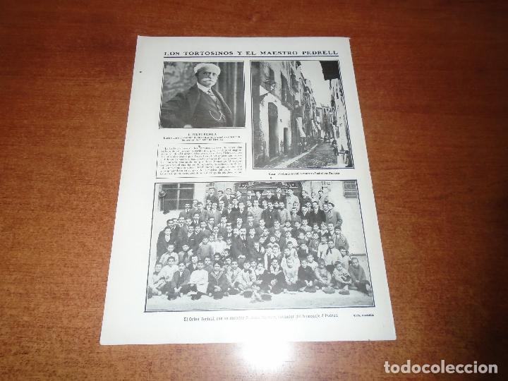Collezionismo di Riviste e Giornali: RETAL 1911: TORTOSA HOMENAJE AL MAESTRO PEDRELL. CAPIT&Aacute;N GENERAL DE VALENCIA.