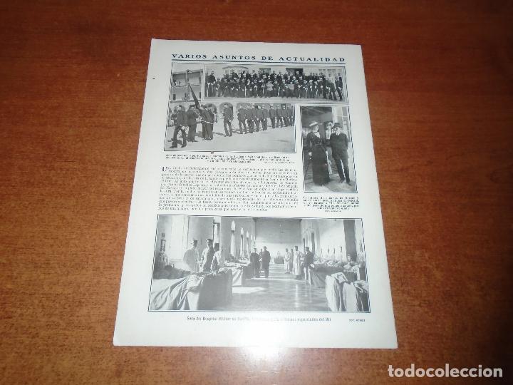 Collectionnisme de Revues et Journaux: RETAL 1911: HOSPITAL MILITAR DE SEVILLA. ACADEMIA M&Eacute;DICO-MILITAR. ACADEMIA POES&Iacute;A ESPA&Ntilde;OLA. CANTINAS