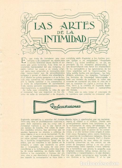 Coleccionismo de revistas y peri&oacute;dicos: * RESTAURACI&Oacute;N * Restauraciones / Vicente de Pereda; dibujos Arribas -1933