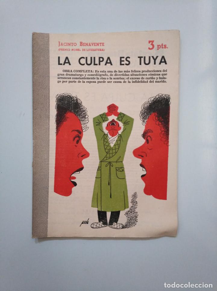 Coleccionismo de Revistas y Peri&oacute;dicos: LA CULPA ES TUYA. JACINTO BENAVENTE. REVISTA LITERARIA NOVELAS Y CUENTOS N&ordm; 1310. JUNIO 1956 TDKR44