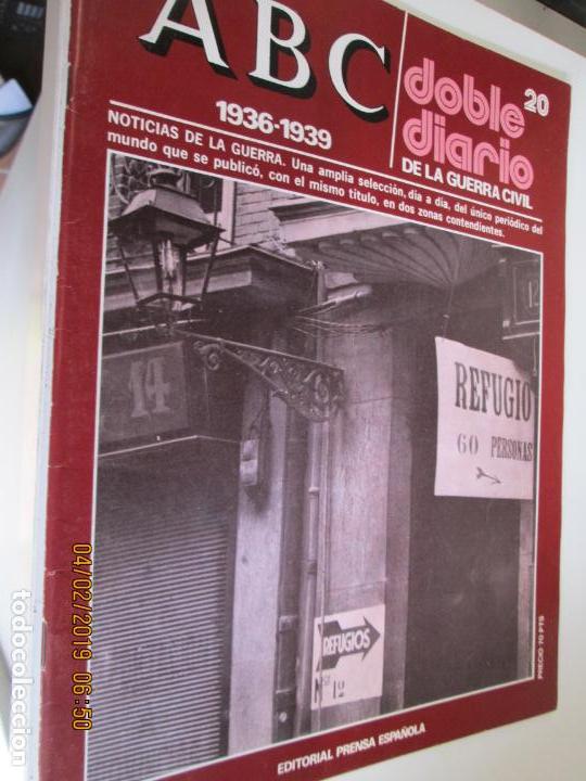Coleccionismo de Revistas y Peri&oacute;dicos: ABC DOBLE DIARIO DE LA GUERRA CIVIL - 1936-1939 N&ordm; 20 EDITORIAL PRENSA ESPA&Ntilde;OLA