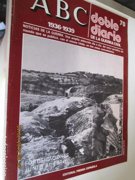 Coleccionismo de Revistas y Peri&oacute;dicos: ABC DOBLE DIARIO DE LA GUERRA CIVIL - 1936-1939 N&ordm; 70 EDITORIAL PRENSA ESPA&Ntilde;OLA