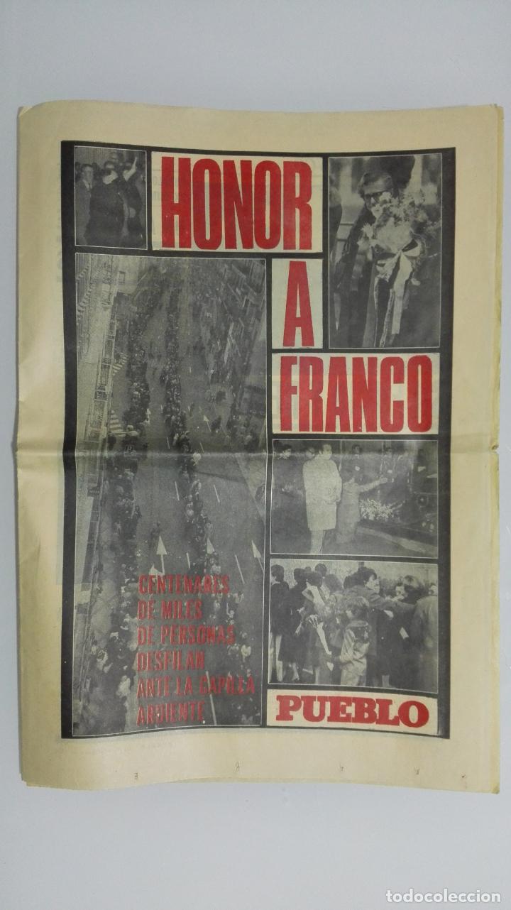 Sammeln von Zeitschriften und Zeitungen: PERIODICO PUEBLO, HONOR A FRANCO, 22 DE NOVIEMBRE 1975