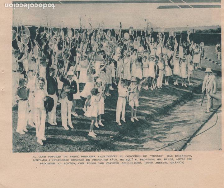 Collectionnisme de Revues et Journaux: * TENIS * Concurso para menores de 18 a&ntilde;os en Essex - 1933