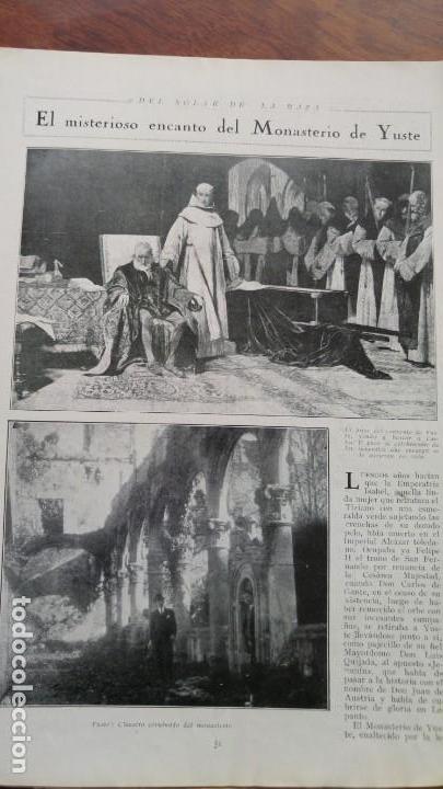 Colecionismo de Revistas e Jornais: MONASTERIO DE YUSTE CACERES GRANADA O&Ntilde;ATE ARANZAZU FIESTA ARBOL CORU&Ntilde;A TORTOSA REVISTA A&Ntilde;O 1929