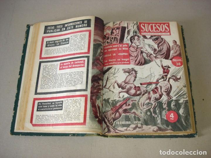 Coleccionismo de revistas y peri&oacute;dicos: REVISTA SUCESOS CR&Oacute;NICA SENSACIONAL DEL MES .TOMO CON 9 REVISTAS - A&Ntilde;O 1955/56