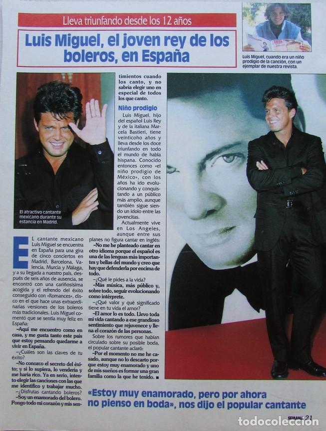 Coleccionismo de Revistas y Peri&oacute;dicos: RECORTE REVISTA SEMANA N&ordm; 3039 1998 LUIS MIGUEL