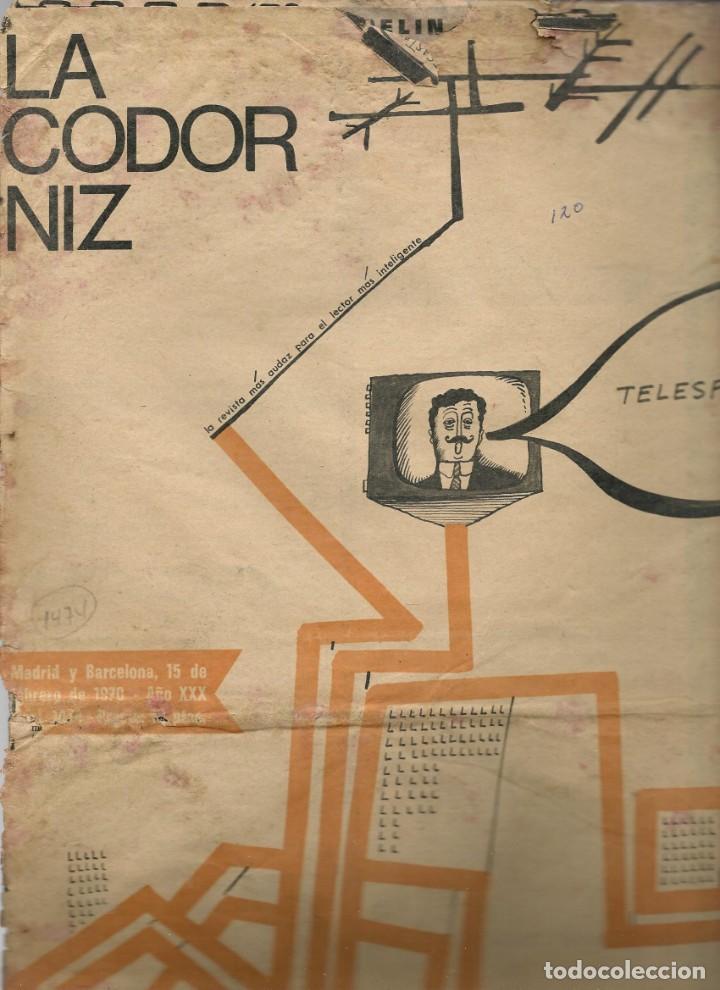Coleccionismo de Revistas y Peri&oacute;dicos: LA CODORNIZ. N&ordm; 1474. 15 FEBRERO 1970.  (ST/MG)